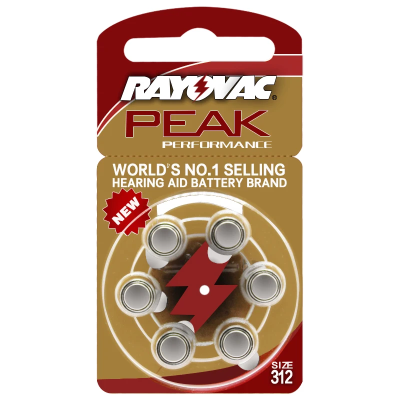 60 PCS Rayovac PEAK High Performance Hearing Aid Batteries. Zinc Air 312/A312/PR41 Battery for BTE Hearing aids. Free Shipping!
60 PCS Rayovac PEAK High Performance Hearing Aid Batteries. Zinc Air 312/A312/PR41 Battery for BTE Hearing aids. Free Shipping!