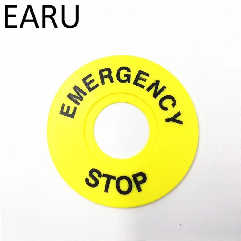 Emergency stop button switch alarm ring 60mm yellow sign button box STOP opening 22mm
Emergency stop button switch alarm ring 60mm yellow sign button box STOP opening 22mm