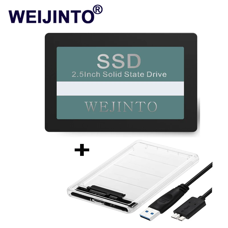 WEIJINTO SSD 240 ГБ 256 Гб SATA3 2 5 дюйма Жесткий диск и Sata к USB 3 0 чехол адаптер|Внутренние