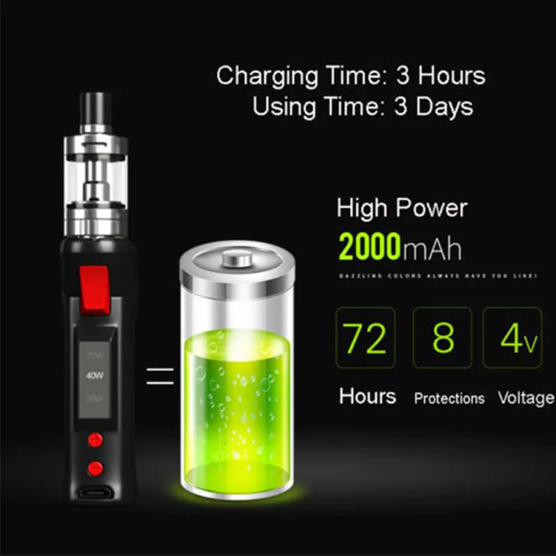 Origina 70 W электронная сигарета коробка VAPE mod испаритель для кальяна вейпер пера