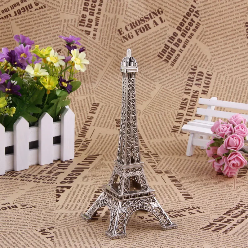 

18CM Zinc Alloy Tourist Souvenirs Paris Eiffel Tower Party Gifts Photo Prop