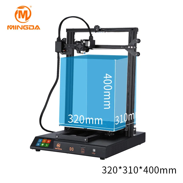 Высокая производительность D3 3D принтер MINGDA 320*310*400 мм Строительный Размер PLA нить |