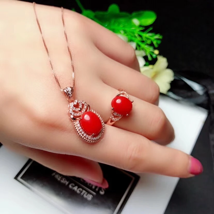 KJJEAXCMY Fine Jewelry 925 sterling silver inlaid natural red coral gemstone female ring necklace pendant set support detection
KJJEAXCMY Fine Jewelry 925 sterling silver inlaid natural red coral gemstone female ring necklace pendant set support detection