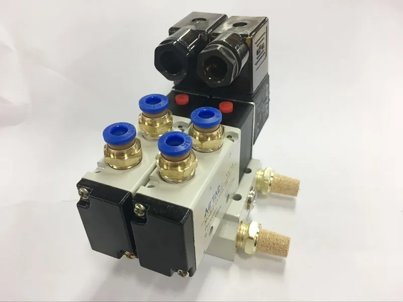Электромагнитный клапан Airtac 4V210-08 1/4 дюйма 5 каналов 2 быстроразъемный элемент