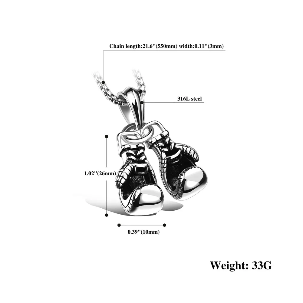 Lureme Men Boxing Gloves Necklace Stainless Steel Sport Fitness Pendant Necklace Jewelry Gift (nl005860)
Lureme Men Boxing Gloves Necklace Stainless Steel Sport Fitness Pendant Necklace Jewelry Gift (nl005860)