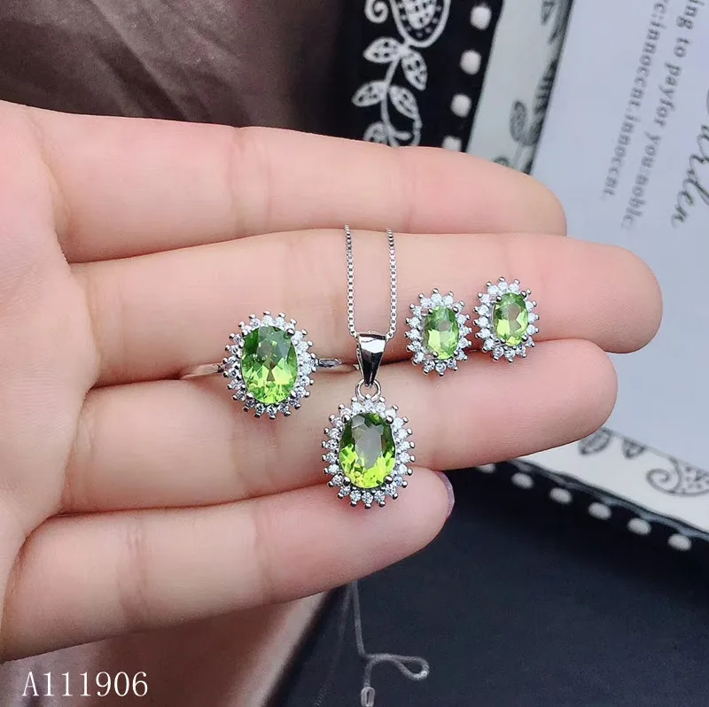 KJJEAXCMY Fine Jewelry 925 sterling silver inlaid natural peridot gemstone female pendant ring stud earrings set to send necklac
KJJEAXCMY Fine Jewelry 925 sterling silver inlaid natural peridot gemstone female pendant ring stud earrings set to send necklac