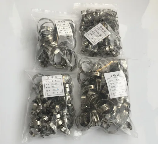 Free shipping 50pcs 10-16mm Stainless Steel Adjustable Drive Hose Clamps Fuel Line Clip | Обустройство дома