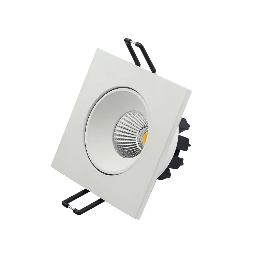 Бесплатная доставка 10 Вт 12 90RA 38 градусов Cutout72mm 100-240VAC 3000 K 4000 6000 COB антибликовый