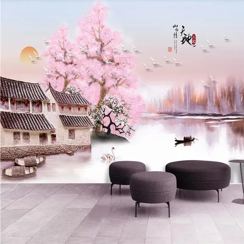 Jiangnan water town landscape background wall professional production murals, wallpaper wholesale, custom poster photo wall
Jiangnan water town landscape background wall professional production murals, wallpaper wholesale, custom poster photo wall