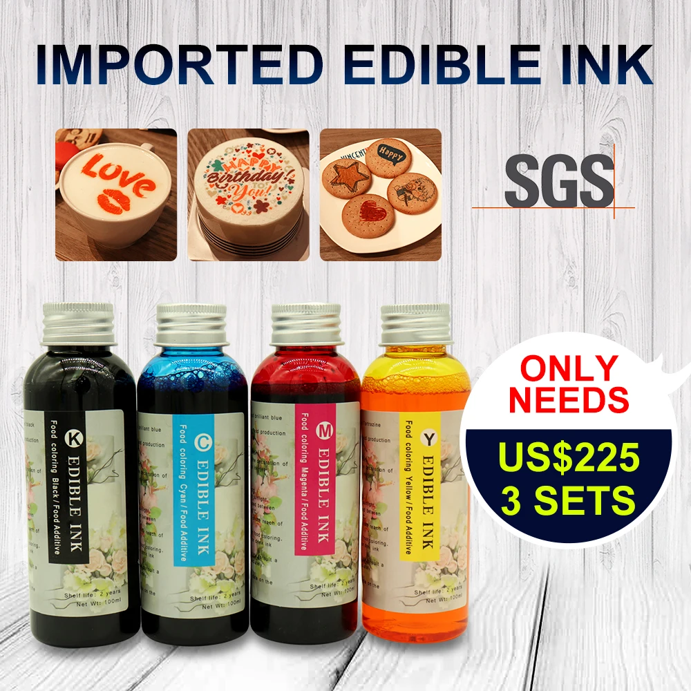 Universal Imported Edible Ink 100 ml Food Ink for Coffee Printer Food Print Machine suit for Coffee Cake Cookie Jelly Macarons
Universal Imported Edible Ink 100 ml Food Ink for Coffee Printer Food Print Machine suit for Coffee Cake Cookie Jelly Macarons