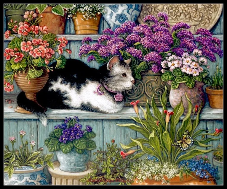 Blossom Rests Among the Flowe - Counted Cross Stitch Kits - Handmade Needlework for Embroidery 14 ct Cross Stitch Sets
Blossom Rests Among the Flowe - Counted Cross Stitch Kits - Handmade Needlework for Embroidery 14 ct Cross Stitch Sets