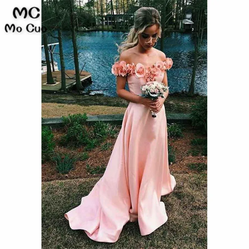 Blush Pink 2018 Bridesmaid Dresses Evening Dress Long with Flowers Short Sleeve Satin Wedding Party Dress Women Bridesmaid Dress
Blush Pink 2018 Bridesmaid Dresses Evening Dress Long with Flowers Short Sleeve Satin Wedding Party Dress Women Bridesmaid Dress