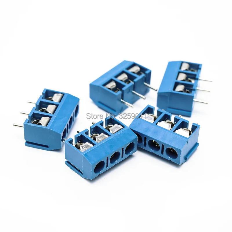 10PCS Small Electrical Connectors KF 301-3P Blue Copper 5.0mm Straight Pin PCB Screw Terminal Block Connector
10PCS Small Electrical Connectors KF 301-3P Blue Copper 5.0mm Straight Pin PCB Screw Terminal Block Connector