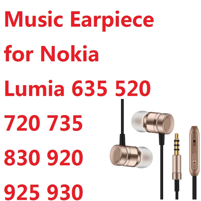 Professional Earphone Metal Heavy Bass Music Earpiece for Nokia Lumia 635 520 720 735 830 920 925 930 fone de ouvido
Professional Earphone Metal Heavy Bass Music Earpiece for Nokia Lumia 635 520 720 735 830 920 925 930 fone de ouvido
