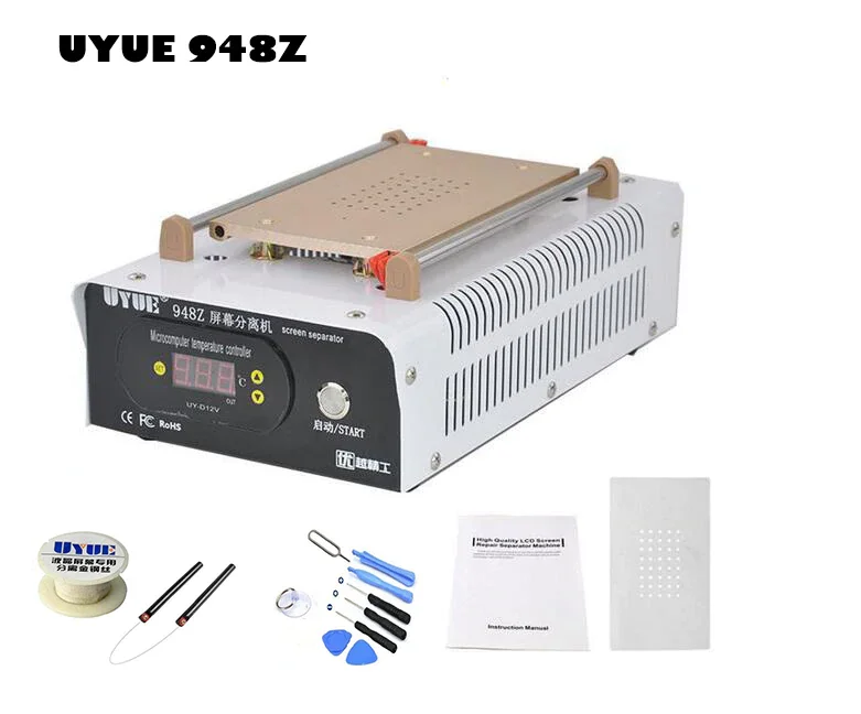 UYUE 948Z 110/220 в ЖК-сепаратор машина для ремонта экрана комплект для iPhone Samsung Встроенный воздушный насос вакуумный с инструментами
UYUE 948Z 110/220 в ЖК-сепаратор машина для ремонта экрана комплект для iPhone Samsung Встроенный воздушный насос вакуумный с инструментами