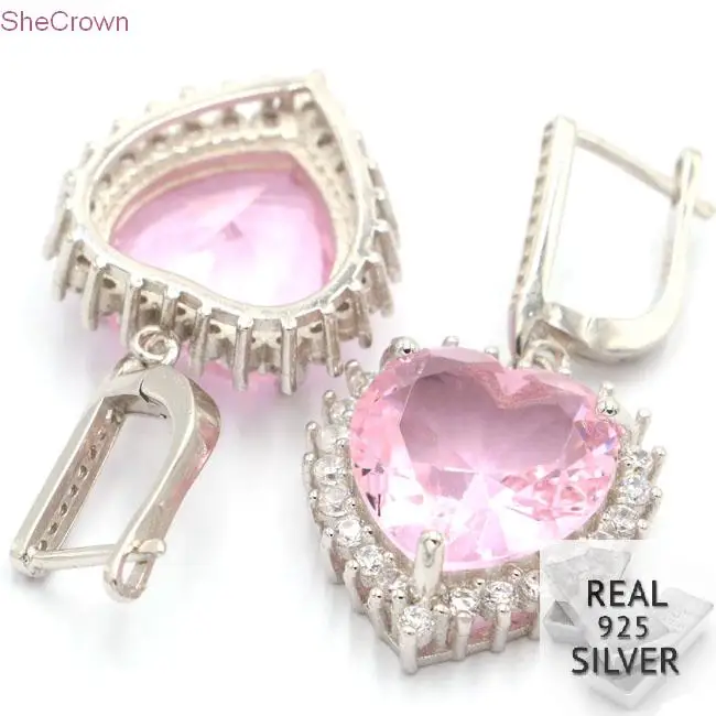 Real 13.5g 925 Solid Sterling Silver Big Gemstone 15x15mm Heart Shape Pink Kunzite Earrings 40x20mm
Real 13.5g 925 Solid Sterling Silver Big Gemstone 15x15mm Heart Shape Pink Kunzite Earrings 40x20mm