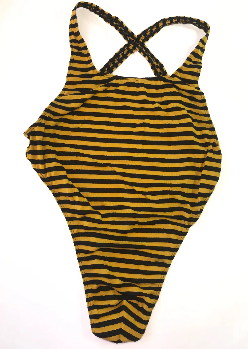 G728CW Mens bodysuit Thong Leotard cotton poly spandex High Cut X Crossing Back | Мужская одежда