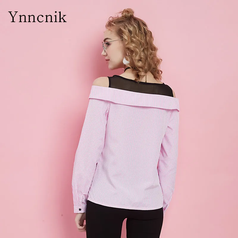 Женская клетчатая блузка ynncника Лоскутная Блузка с длинным рукавом открытыми