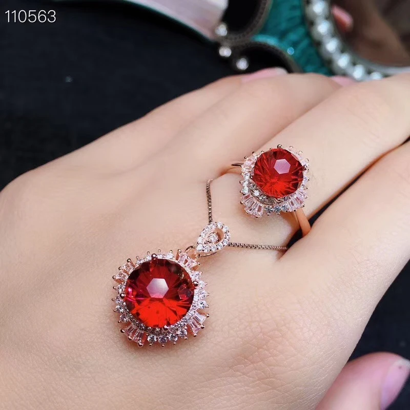 KJJEAXCMY boutique jewels 925 sterling silver inlaid Red Topaz Pendant + Necklace + ring suit support detection
KJJEAXCMY boutique jewels 925 sterling silver inlaid Red Topaz Pendant + Necklace + ring suit support detection