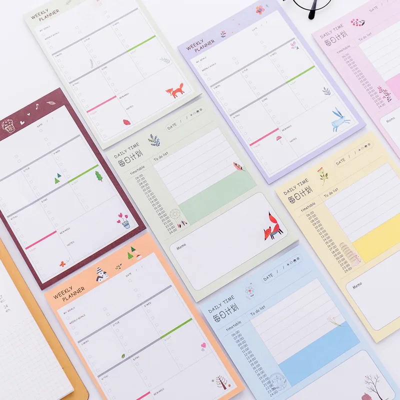 Coloffice Paper Small Fresh Memo Pads Tearable Notes Book portable Daily schedule 12.5*18.8cm For Students School Supplies 1PC
Coloffice Paper Small Fresh Memo Pads Tearable Notes Book portable Daily schedule 12.5*18.8cm For Students School Supplies 1PC
