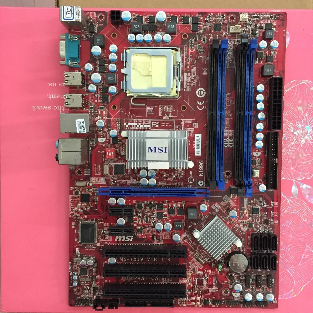 Оригинальная б/у материнская плата P45 разъем LGA 775 DDR2 ATX для MSI настольного ПК