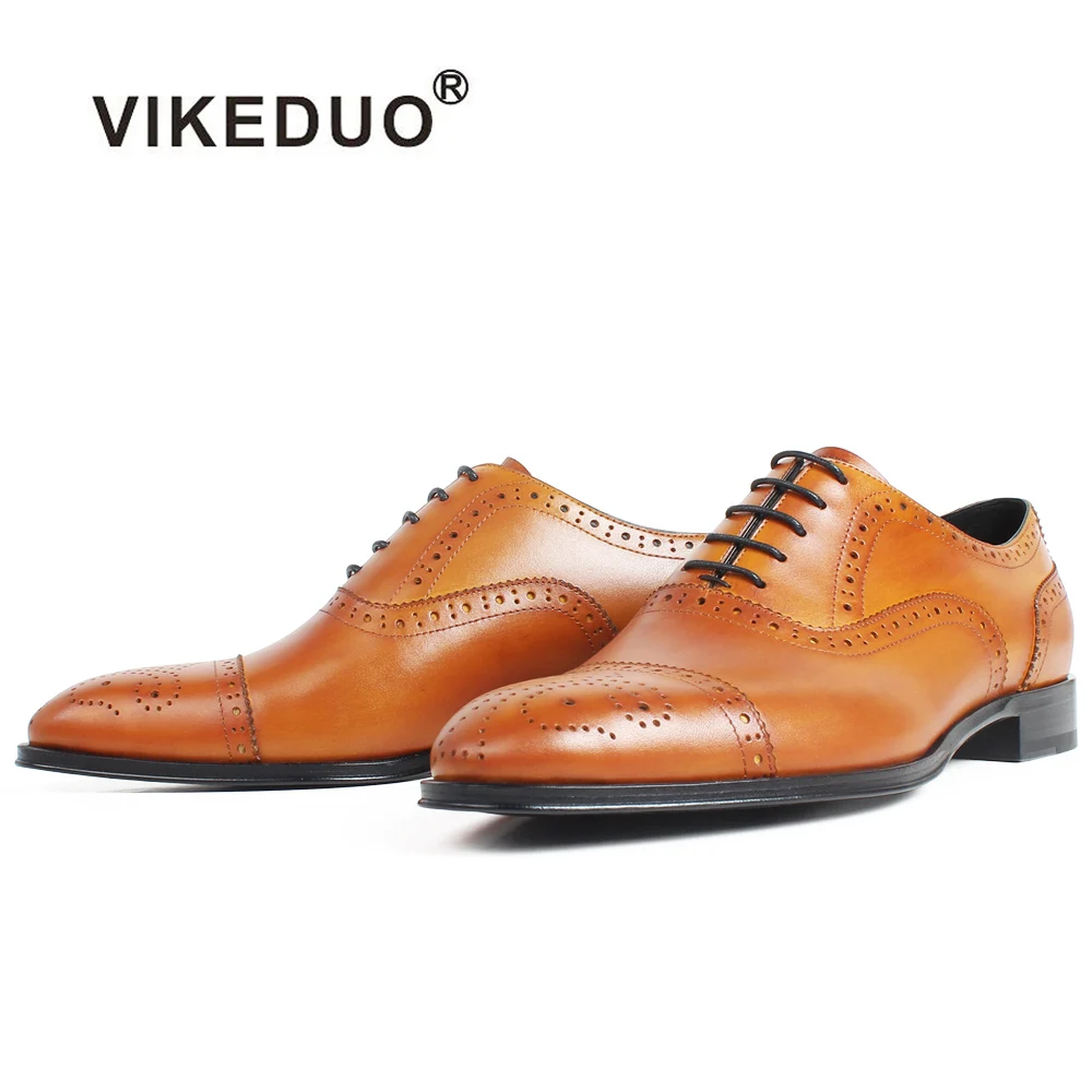 VIKEDUO Wedding Shoes Mens Dress Shoe Patina Brown Shoe Genuine Cow Leather Outsole Men Brogue Formal Leather Handmade Footwear
VIKEDUO Wedding Shoes Mens Dress Shoe Patina Brown Shoe Genuine Cow Leather Outsole Men Brogue Formal Leather Handmade Footwear