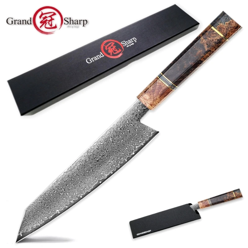 Handmade Kitchen Knife Japanese Damascus Chef VG10 Steel Kiritsuke Knives Home Tools Cooking Slicing NEW|Кухонные ножи| |