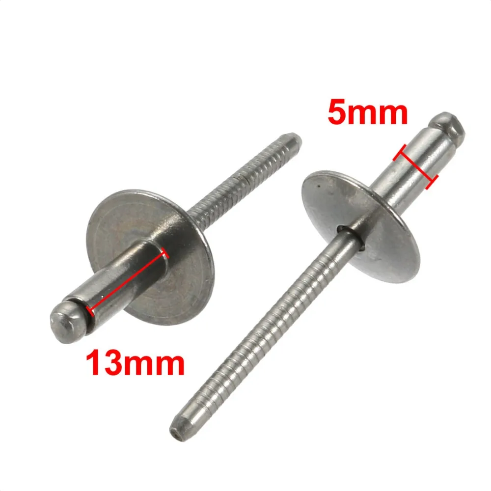 10pcs 13/16/20x5x16mm Blind Rivets 304 Stainless Steel Open End Large Flange Rivet Fasteners For Buildings Cars Ships Aircraft
10pcs 13/16/20x5x16mm Blind Rivets 304 Stainless Steel Open End Large Flange Rivet Fasteners For Buildings Cars Ships Aircraft