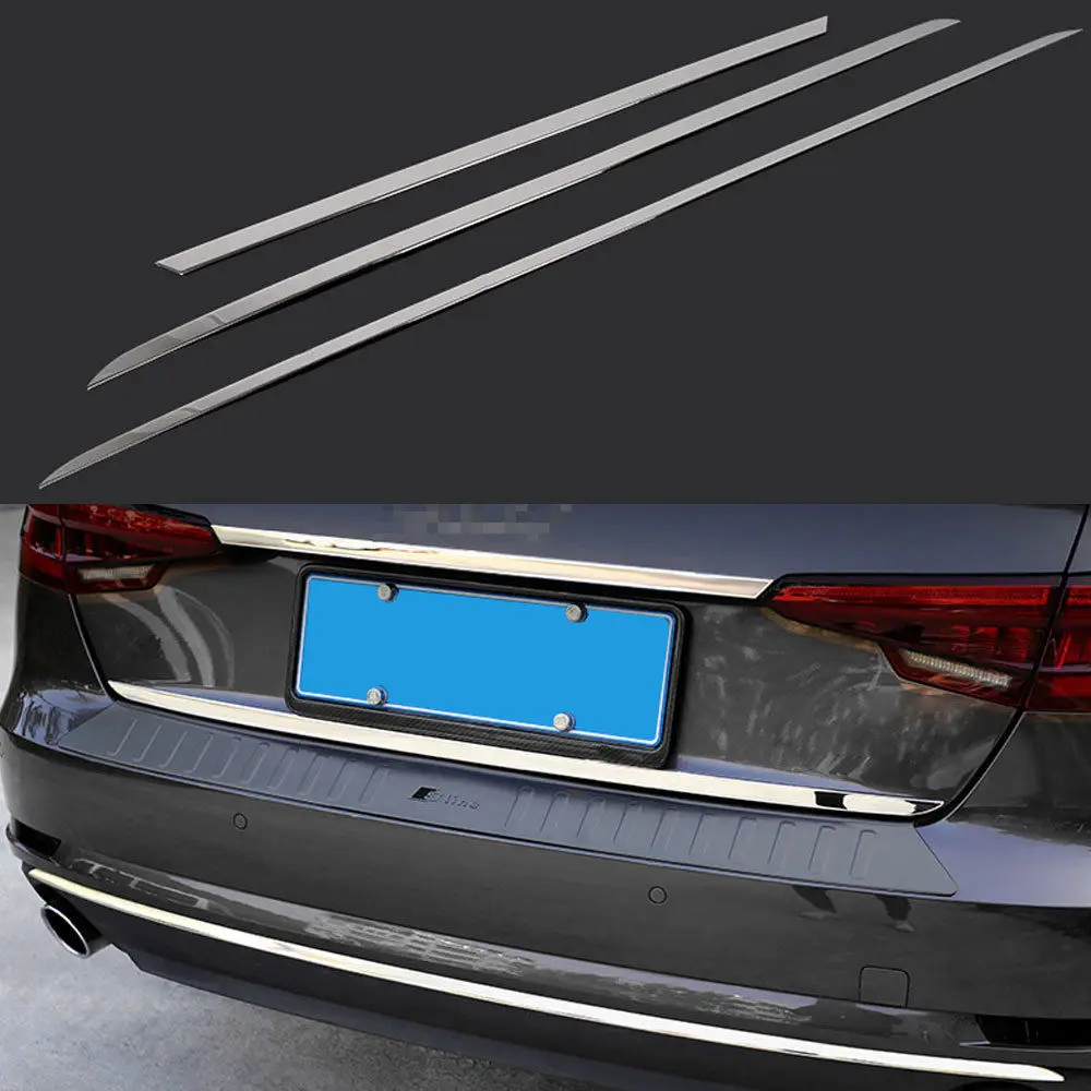 Накладка на бампер для Audi A4 Sedan B9 2016 2017 из нержавеющей стали с хромом накладка