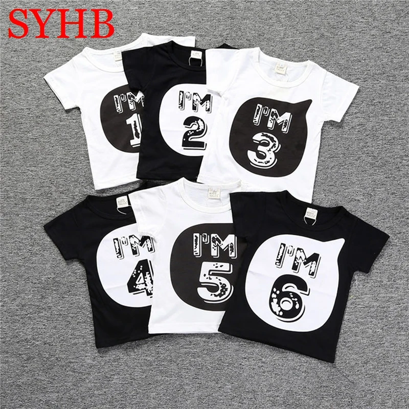 Boys t Shirts Birthday Age Number Print Kids Girls tee Tops 100% Cotton Baby Clothing Boys' t-Shirts Summer Clothes WUA7430010
Boys t Shirts Birthday Age Number Print Kids Girls tee Tops 100% Cotton Baby Clothing Boys' t-Shirts Summer Clothes WUA7430010