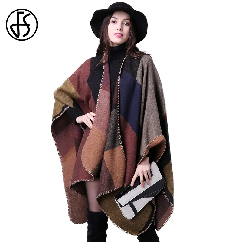 FS Fashion Winter Plaid Scarf Cashmere Warm Vintage Sjaal Blanket Poncho Women Long Thick Cape Lady Shawl Luxury Brand Scarves
FS Fashion Winter Plaid Scarf Cashmere Warm Vintage Sjaal Blanket Poncho Women Long Thick Cape Lady Shawl Luxury Brand Scarves