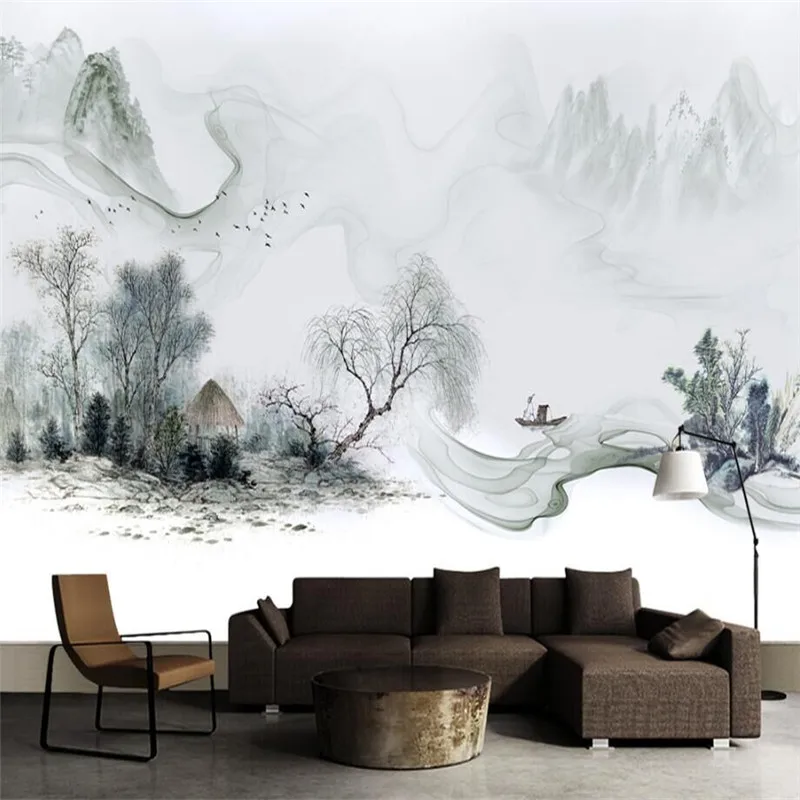 Simple New Chinese Style Chinese Ink Dream Landscape Sofa Wall Professional Production Wallpaper Mural
Simple New Chinese Style Chinese Ink Dream Landscape Sofa Wall Professional Production Wallpaper Mural