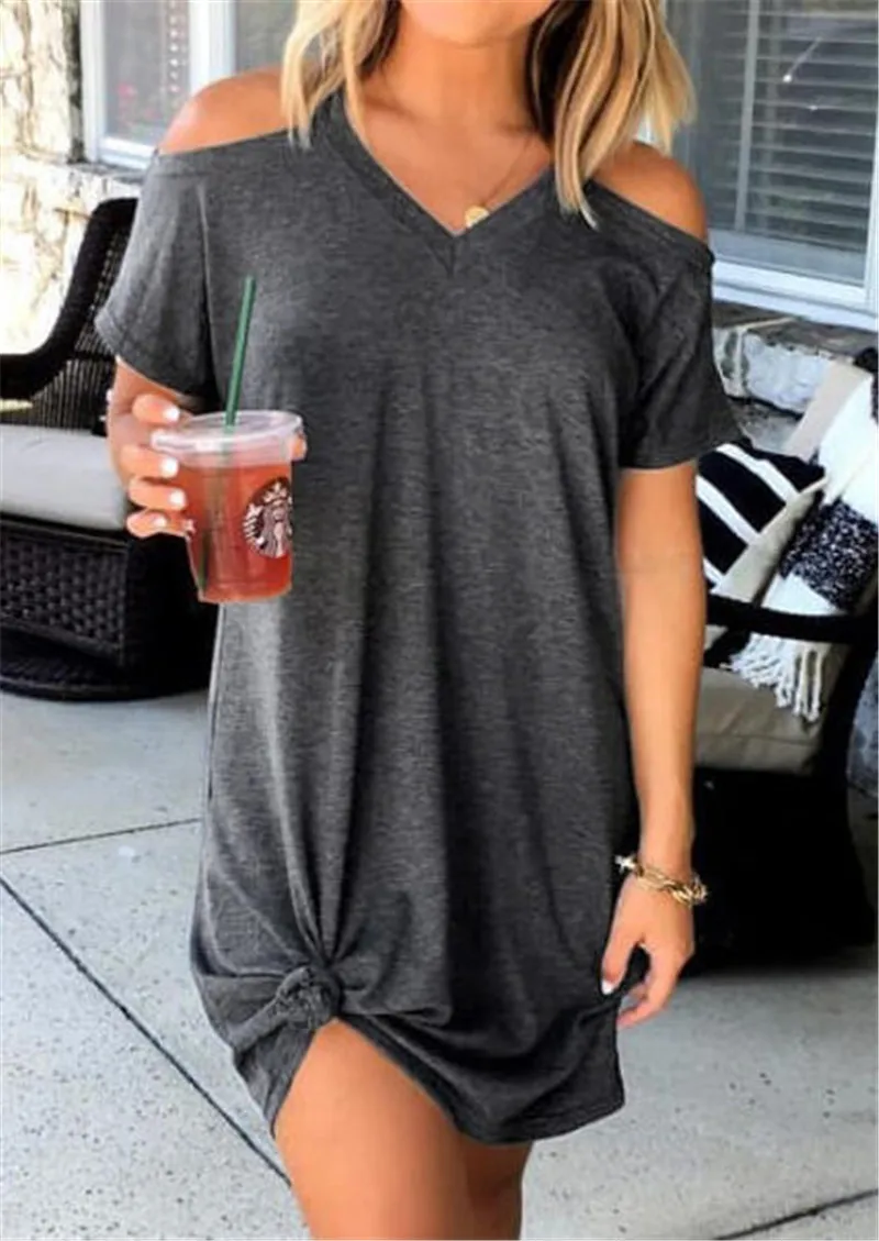 Summer Dress Women 2019 Sexy Dress Ladies dresses Simple Casual Off Shoulder Dresses Female Solid Loose robe femme
Summer Dress Women 2019 Sexy Dress Ladies dresses Simple Casual Off Shoulder Dresses Female Solid Loose robe femme