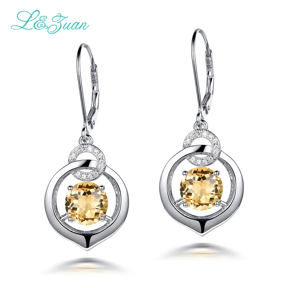 L&zuan 4.03ct Natural Citrine Gemstone Real 925 sterling-silver-jewelry Drop Earrings For Women Luxury Fine Jewelry E0044-W05
L&zuan 4.03ct Natural Citrine Gemstone Real 925 sterling-silver-jewelry Drop Earrings For Women Luxury Fine Jewelry E0044-W05
