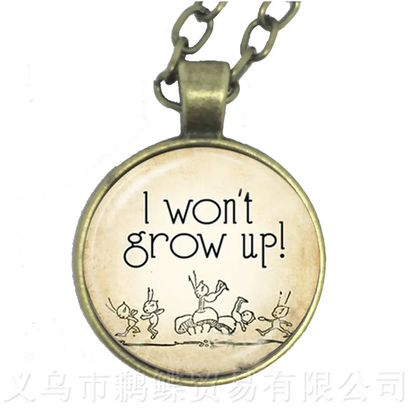 I Won't Grow Up! Round Glass Cabochon Necklace Best Gift For Motivating People Famous Aphorism Sweater chain
I Won't Grow Up! Round Glass Cabochon Necklace Best Gift For Motivating People Famous Aphorism Sweater chain