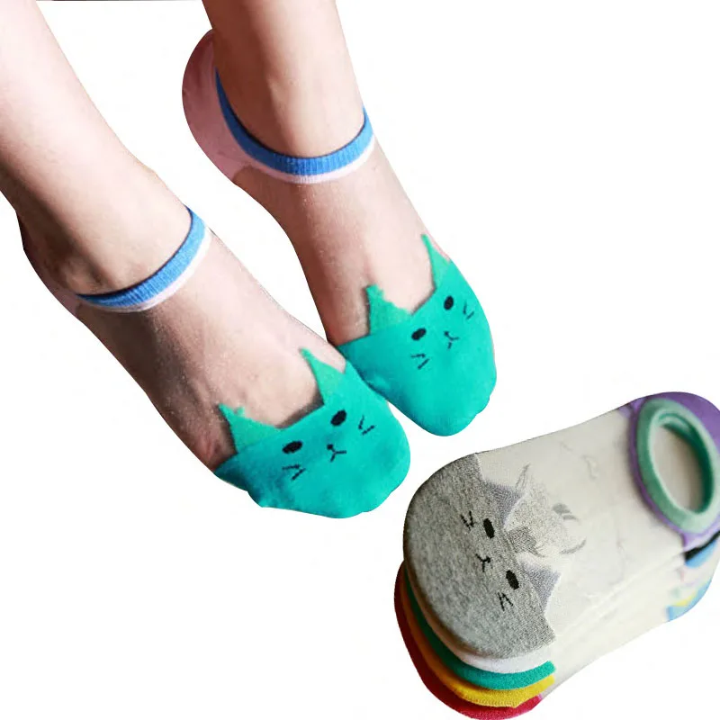 5pairs Women Fashion Casual Cat Silk Ankle High Low Cut Invisible Socks Kawaii Transparent Socks Girl Summer Funny Animal Sock
5pairs Women Fashion Casual Cat Silk Ankle High Low Cut Invisible Socks Kawaii Transparent Socks Girl Summer Funny Animal Sock