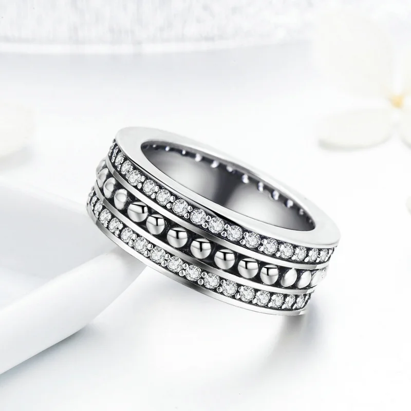 FANSER The new S925 Sterling Silver Diamond Ring temperament all-match couple ring selling models in Europe and America | Украшения и