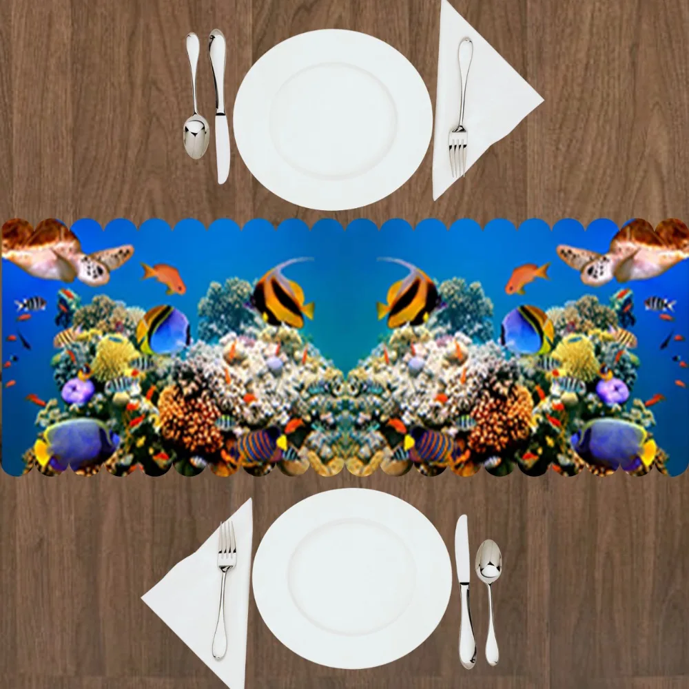 Else Blue Under Sea Aquarium Tropical Yellow Fishes 3d Print Pattern Modern Table Runner for Kitchen Dining Room Tablecloth
Else Blue Under Sea Aquarium Tropical Yellow Fishes 3d Print Pattern Modern Table Runner for Kitchen Dining Room Tablecloth