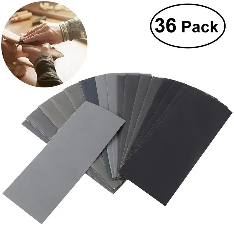 36pcs 400 to 3000 Grit Sandpaper Assortment Dry/ Wet for Automotive Sanding Wood Furniture Finishing
36pcs 400 to 3000 Grit Sandpaper Assortment Dry/ Wet for Automotive Sanding Wood Furniture Finishing