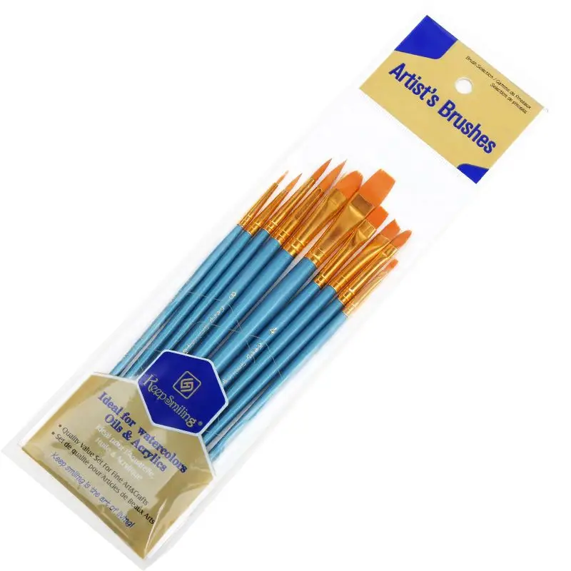 10Pcs/Set Different Shape Nylon Hair Watercolor Gouache Paint Brushes Round Pointed Tip Painting Brush Set Art Supplies
10Pcs/Set Different Shape Nylon Hair Watercolor Gouache Paint Brushes Round Pointed Tip Painting Brush Set Art Supplies