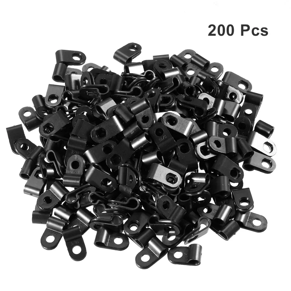 Uxcell New Hot 200Pcs Fit 3.1mm/5mm/10.4mm Cable Dia Nylon Black R-type Cable Clamp Organizer Cord Clips for Wire Management
Uxcell New Hot 200Pcs Fit 3.1mm/5mm/10.4mm Cable Dia Nylon Black R-type Cable Clamp Organizer Cord Clips for Wire Management