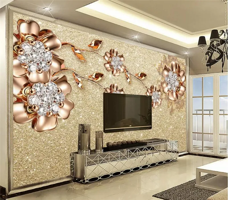 European jewelry flower TV background wall professional production murals, wallpaper wholesale, custom poster photo wall
European jewelry flower TV background wall professional production murals, wallpaper wholesale, custom poster photo wall