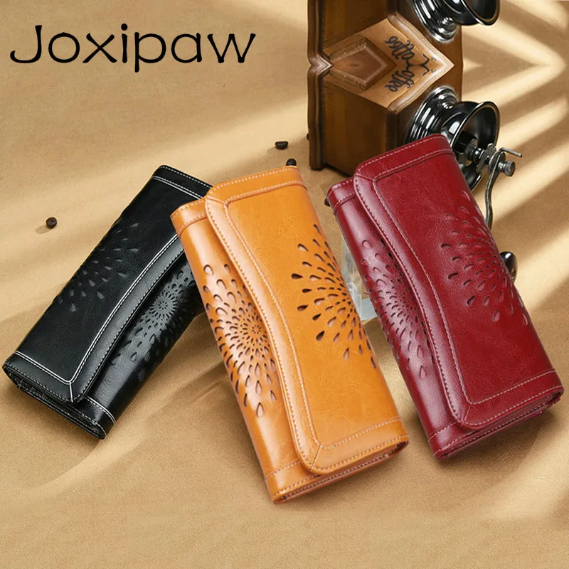 Classic Retro Luxury Sunflower hollow out Women's Cow Leather phone Wallet Card Holders Lady elegant Purse female long Clutches
Classic Retro Luxury Sunflower hollow out Women's Cow Leather phone Wallet Card Holders Lady elegant Purse female long Clutches