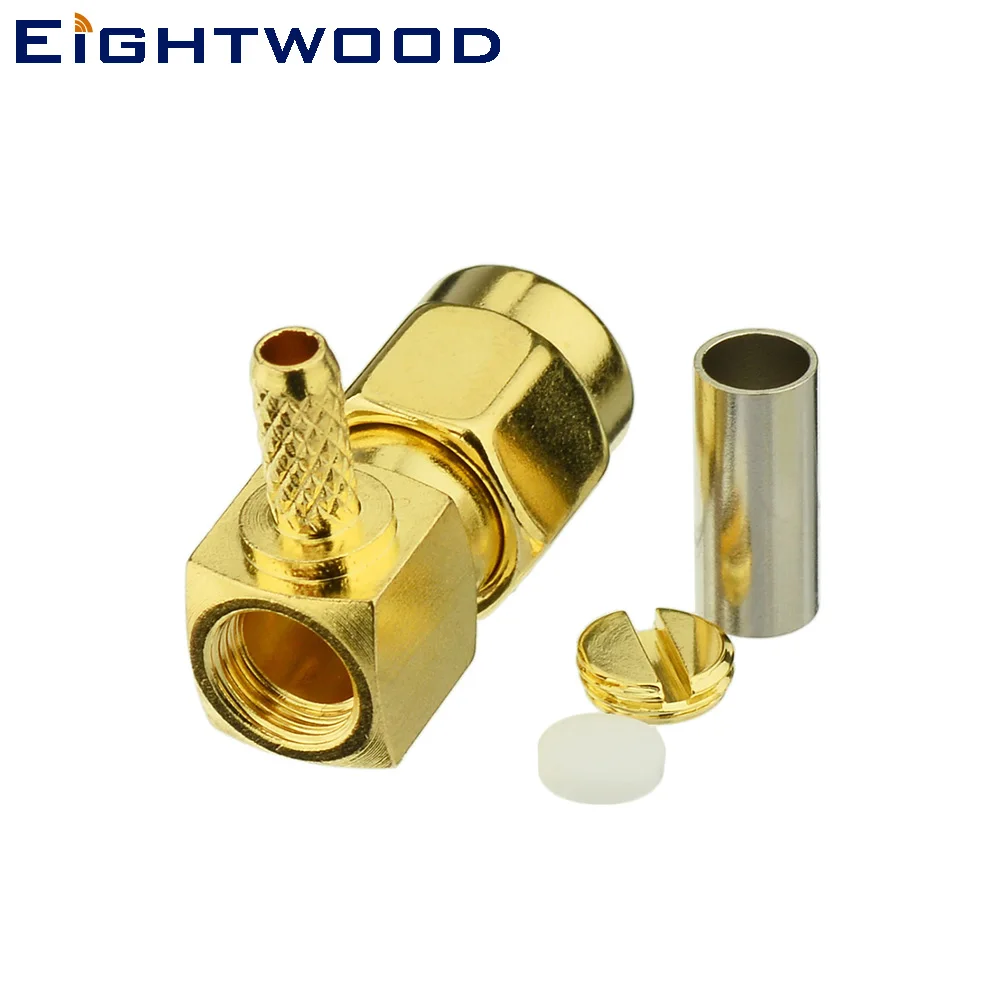 Eightwood 5PCS SMA Plug Male RF Coaxial Connector Adapter Right Angle Crimp LMR-100 RG174 RG316 Coax Cable for Antenna Telecom
Eightwood 5PCS SMA Plug Male RF Coaxial Connector Adapter Right Angle Crimp LMR-100 RG174 RG316 Coax Cable for Antenna Telecom