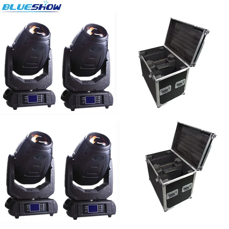 No tax custom 4pcs/flightcase Lyre Sharpy 280w 10r Beam Spot Wash Moving head Light 3in1 LED stage lighting | Лампы и освещение