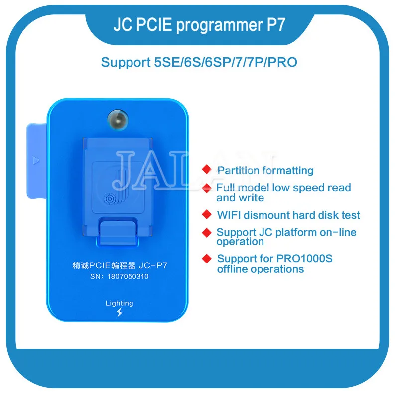 JC NAND generation hard disk repair equipment chip read write adapter For Pad iP Flash Memory IC Programmer Pro1000S
JC NAND generation hard disk repair equipment chip read write adapter For Pad iP Flash Memory IC Programmer Pro1000S