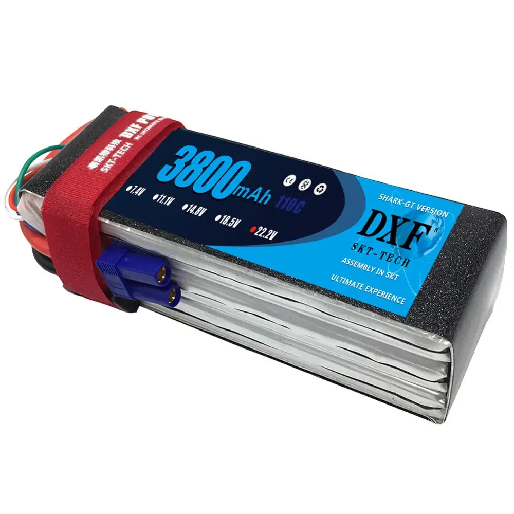 DXF Lipo Battery 6S 22.2V 3800MAH 110C MAX220C T/XT60 LiPo RC Battery For Rc Helicopter Car Boat drone truck quadcopter
DXF Lipo Battery 6S 22.2V 3800MAH 110C MAX220C T/XT60 LiPo RC Battery For Rc Helicopter Car Boat drone truck quadcopter