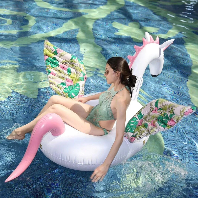 200CM Giant Inflatable Pegasus Horse Pool Float Ride-On Floral Print Unicorn Holiday Party Water Toys Boia Piscina,HA108
200CM Giant Inflatable Pegasus Horse Pool Float Ride-On Floral Print Unicorn Holiday Party Water Toys Boia Piscina,HA108