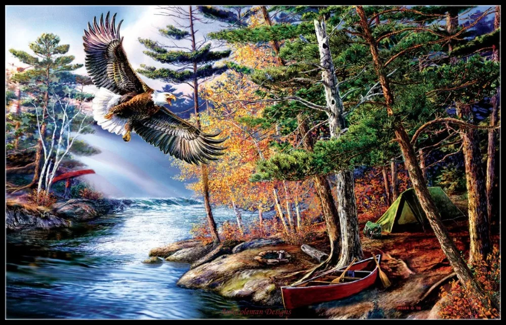 Embroidery Counted Cross Stitch Kits Needlework - Crafts 14 ct DMC Color DIY Arts Handmade Decor - Freedom Waters
Embroidery Counted Cross Stitch Kits Needlework - Crafts 14 ct DMC Color DIY Arts Handmade Decor - Freedom Waters