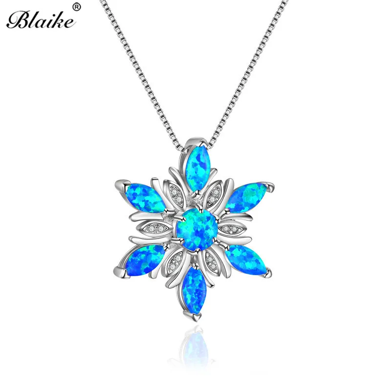 Blaike 925 Sterling Silver Jewelry Blue Fire Opal Snowflake Pendants Necklaces For Women Birthstone Necklace Long Chain Jewelry
Blaike 925 Sterling Silver Jewelry Blue Fire Opal Snowflake Pendants Necklaces For Women Birthstone Necklace Long Chain Jewelry